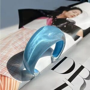 Blue Resin Cuff‎ Bracelet